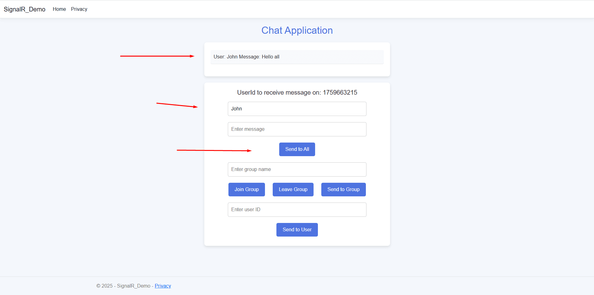 Sending a Message to All Connected Clients
