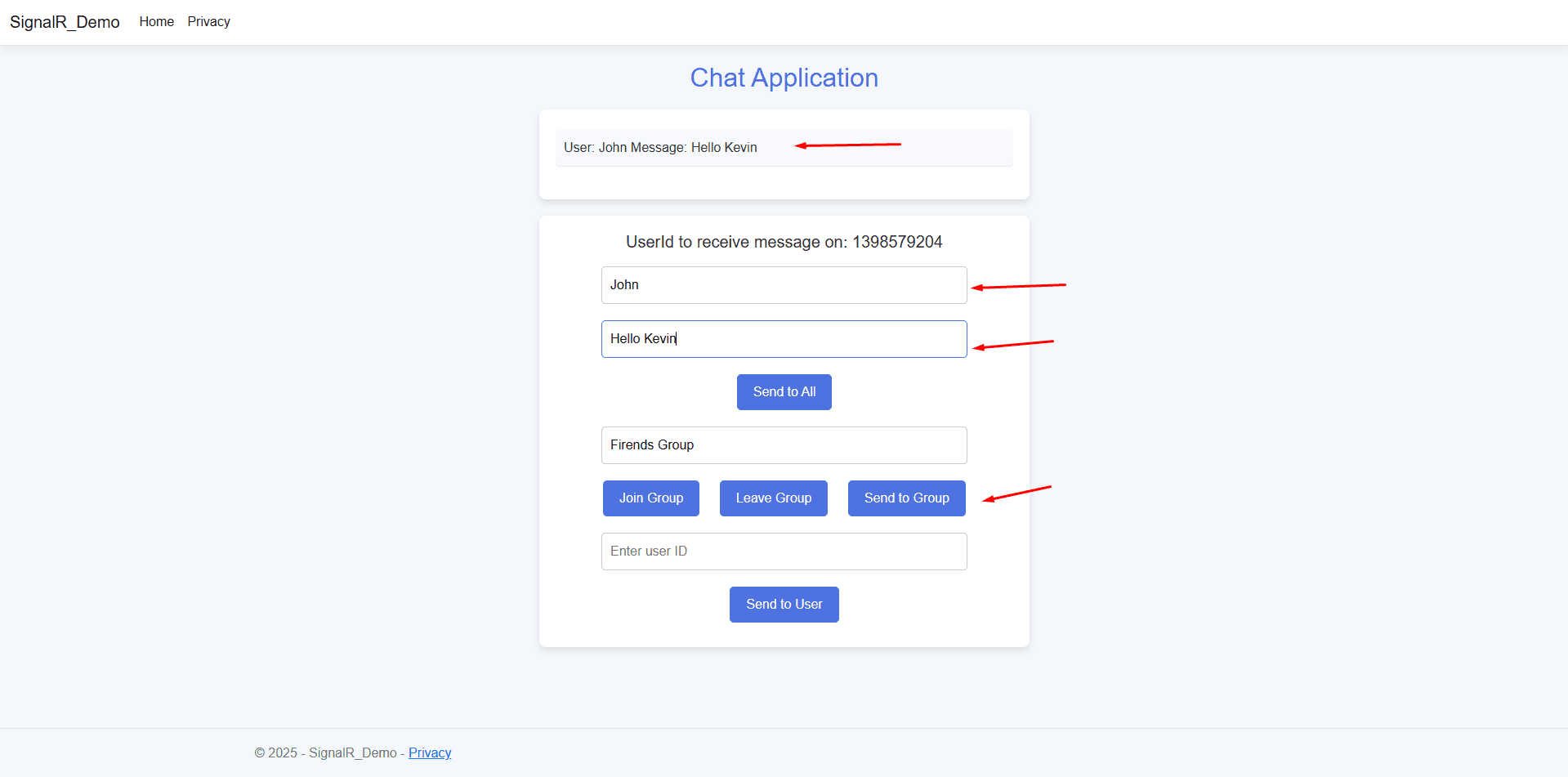 Sending a Message to a Group